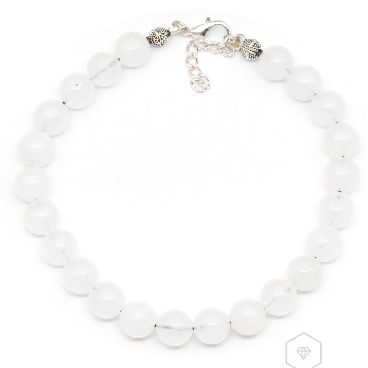 天然セレナイトビーズ調節可能強力アンクレット手作り保護クリスタル