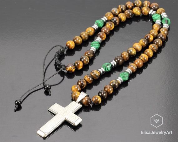 Collana perline Turchese, Malachite e Pirite Ciondolo Pave Diamond Collana perline Turchese, Malachite e Pirite Ciondolo Pave Diamond