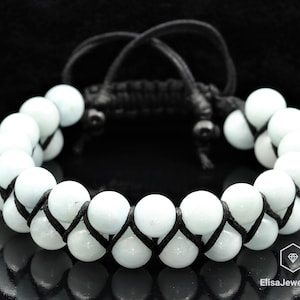 Emotion Bracelet Natural Aquamarine Beaded Healing Meditation Yoga Mala Protection Beaded Good Luck Bracelet Balancing Mother&#39;s Gift For Her