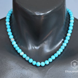 Ocean Blue Necklace Imperial Jasper Beads Necklace Natural Choker Special Gift Spiritual And Healing Birthstone Necklace Christmas Gift