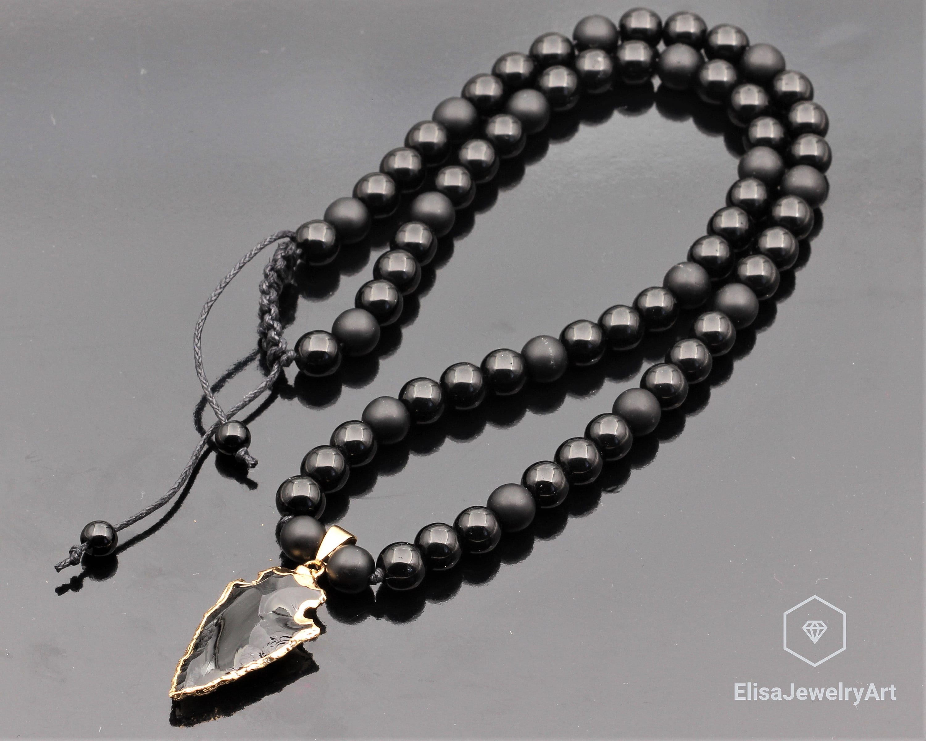 ★MIDNIGHT MOMENT.★ volume onyx necklace Designer fashion, Seoul-fully created | W Concept