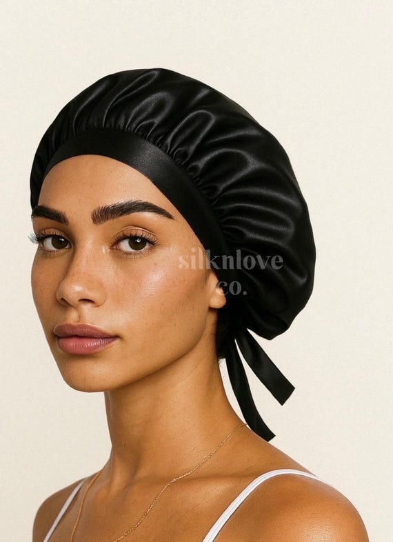 Curly Hair Silk Sleep Cap Curly Hair Mens Sleeping Cap MASC Hair