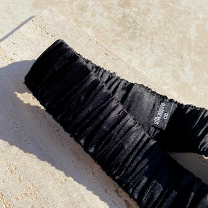Black Silk Headband for Women, Pure Silk, Hair Headband, Hairband, Hair Accessories for her, Makeup Headband, Gym Headband, Silk Spa Band