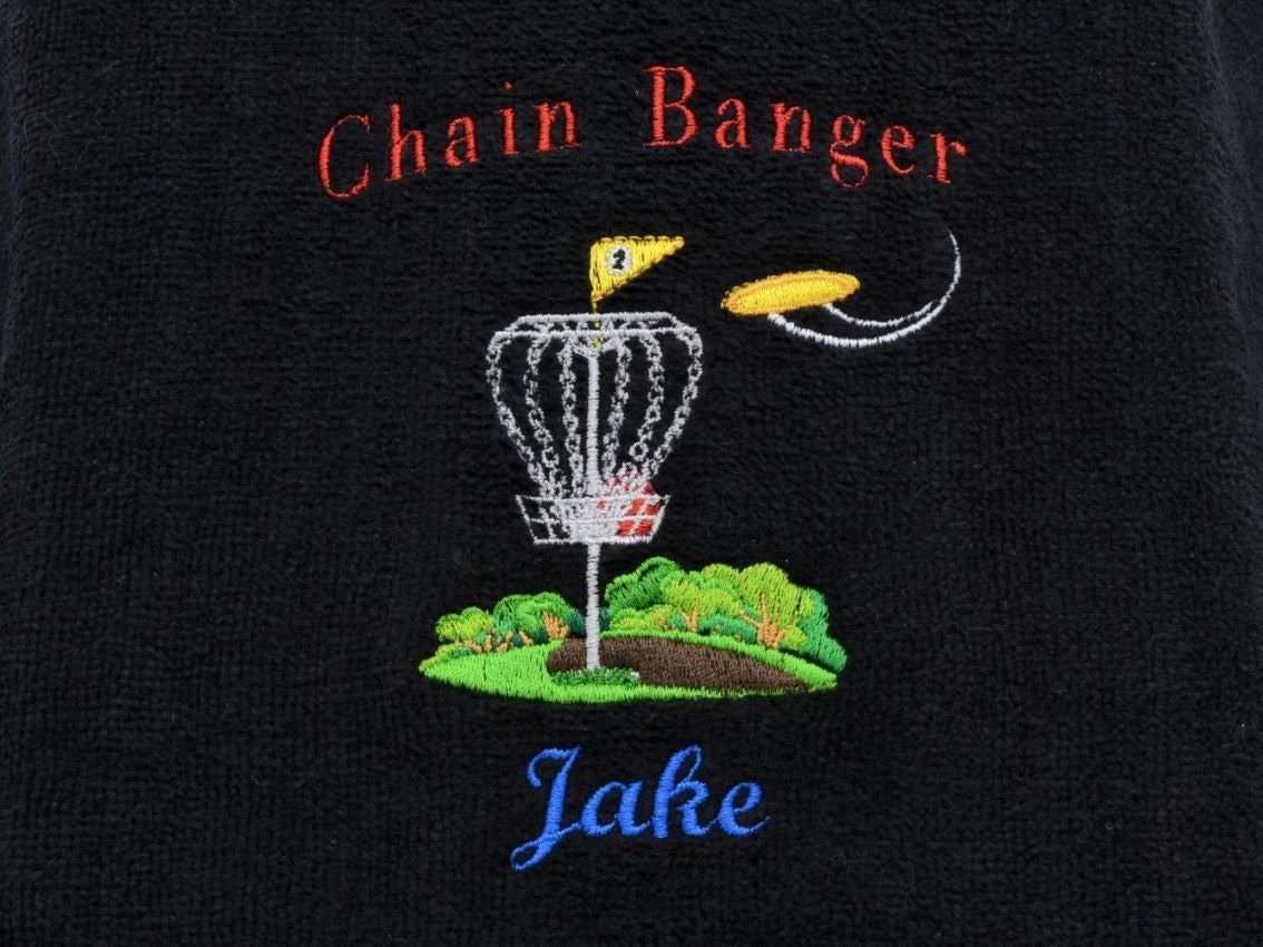Disc Golf Towel Personalized Custom Embroidery, Disc Golf Gift