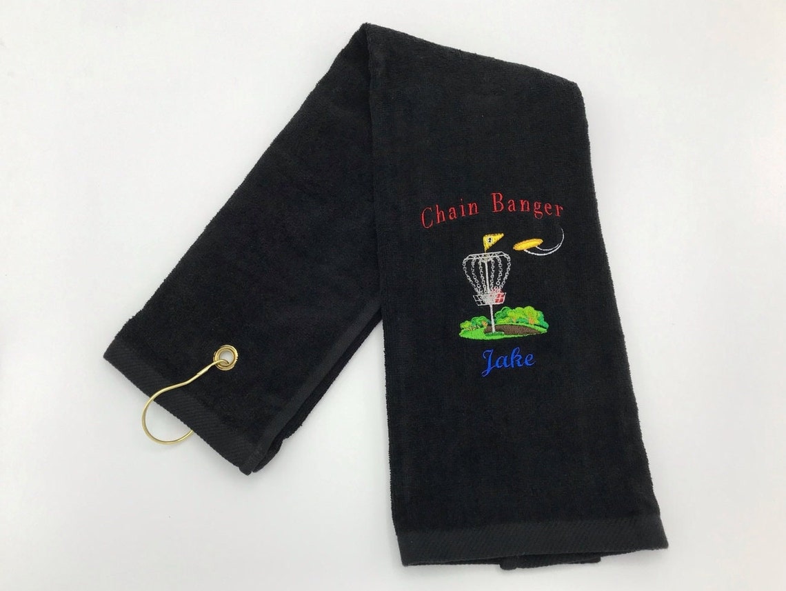 Disc Golf Towel Personalized Custom Embroidery, Disc Golf Gift