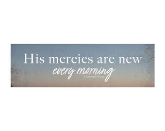 New Mercies Every Morning - Faith Vinyl Car Decal - Christian Decal - Cute Car Accessories - New Driver Gift - Quote Magnet