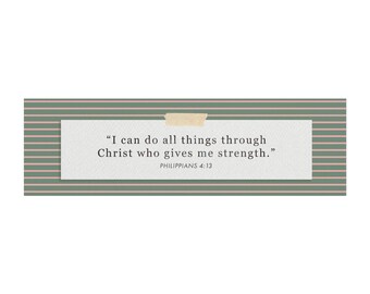 Philippians 4:13 I Can Do All Things Bumper Magnet - Vinyl Car Decal - Christian Decal - Cute Car Accessories - New Driver Gift - Verse