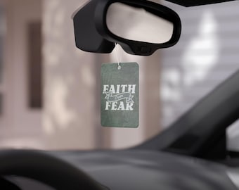 Faith over Fear Car Air Freshener - Aesthetic Car Decor - New Driver Gift - Auto Car Accessory - Vehicle Decor - Car Charm - Car Freshie