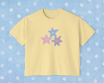 If the Stars We're Made to Worship Christian Women's Boxy Tee - Graphic Tee - Faith Streetwear Comfort Colors - Gift for Her - Bible Verse