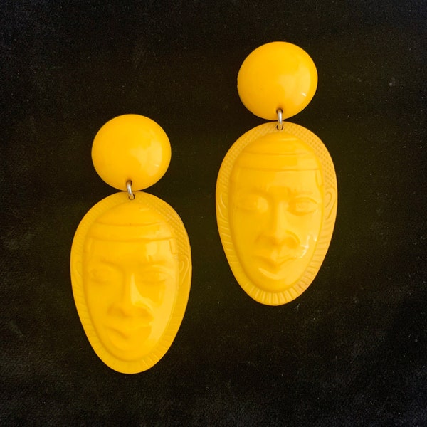 Buch and Deichmann mask earrings clip-on designer
