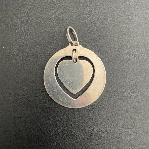 Vintage Uno A Erre 925 heart pendant