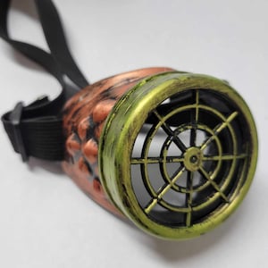 Steampunk mono goggles Antiqued by hand Brass and Bronze
