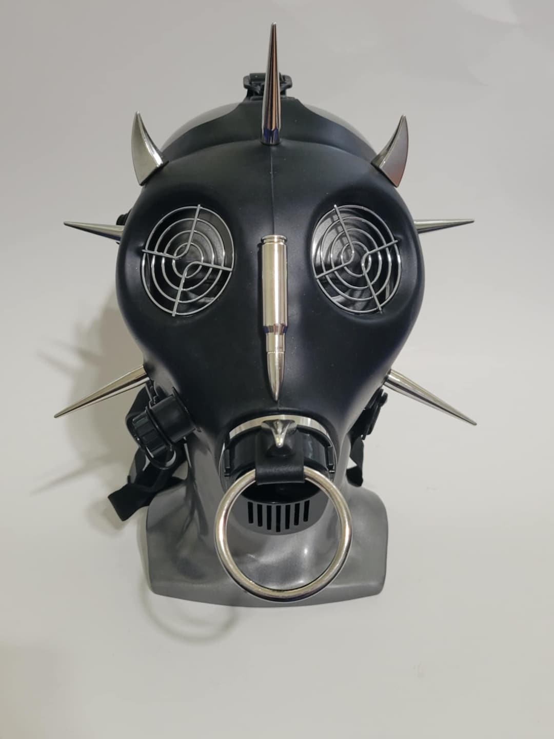 Cyber Gothic Gas Mask,rave Mask,industrial Techno Mask,dj Mask,spiked ...