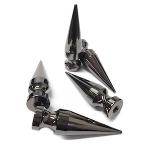 Spikes,Screw back spikes,Tree spikes,big size 2.75&quot; H x 0.74&quot; W,Punk,Gothic,Biker,Cosplay,for leather Jewelry,AAA Black Nickel plating