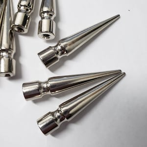 long screw back tree spikes  2&quot; x 0.35&quot; or 50 mm x 9 mm .Punk, Gothic, Biker, Cosplay, Leather jewelry and accessories,garment decoration