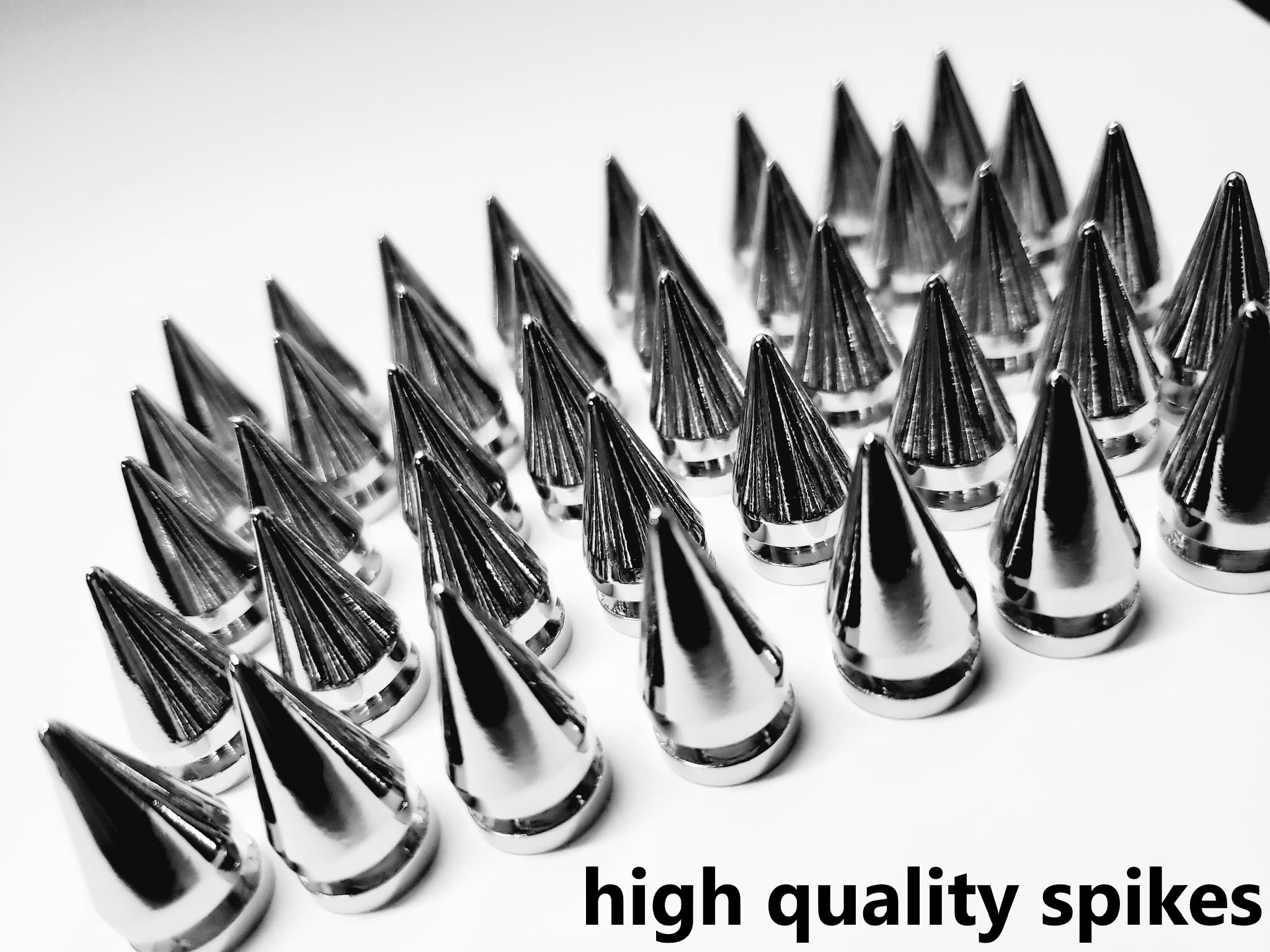 100x Punk Cone Metal Spikes Rivets Studs Screw Back for Clothing Jacket  Leather