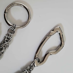 Jeanskette,Brieftaschenkette,Klobige Kettenkette,Schlüsselanhänger,Edelstahlkette,Punkkette,Bikerkette,Gothic Outfit,Hosenkette,Metallabnutzung Bild 6