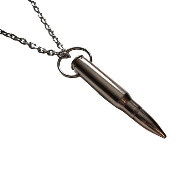 Bullet Necklace With Real .308 Caliber Bullet and a Stainless