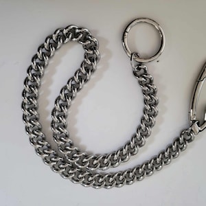 Jean chain,wallet chain,Chunky rounded Curb chain,Key chain,All Stainless Steel,Punk chain,Biker chain,Gothic outfit,Pants chain,Metal wear