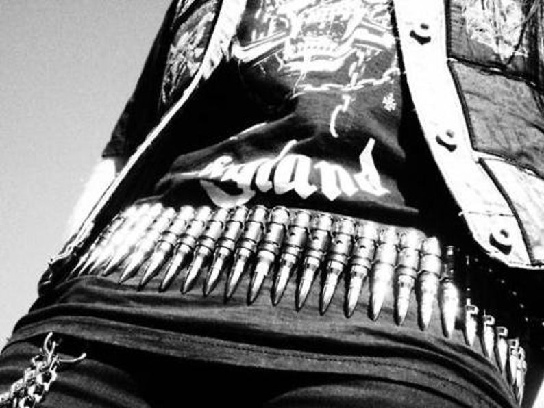Bullet belt,Punk belt,Gothic Belt,Punk fashion,Gothic Fashion,Cosplay belt,Costume belt,Army costume,.223 caliber bullet belt,bandoleer image 5