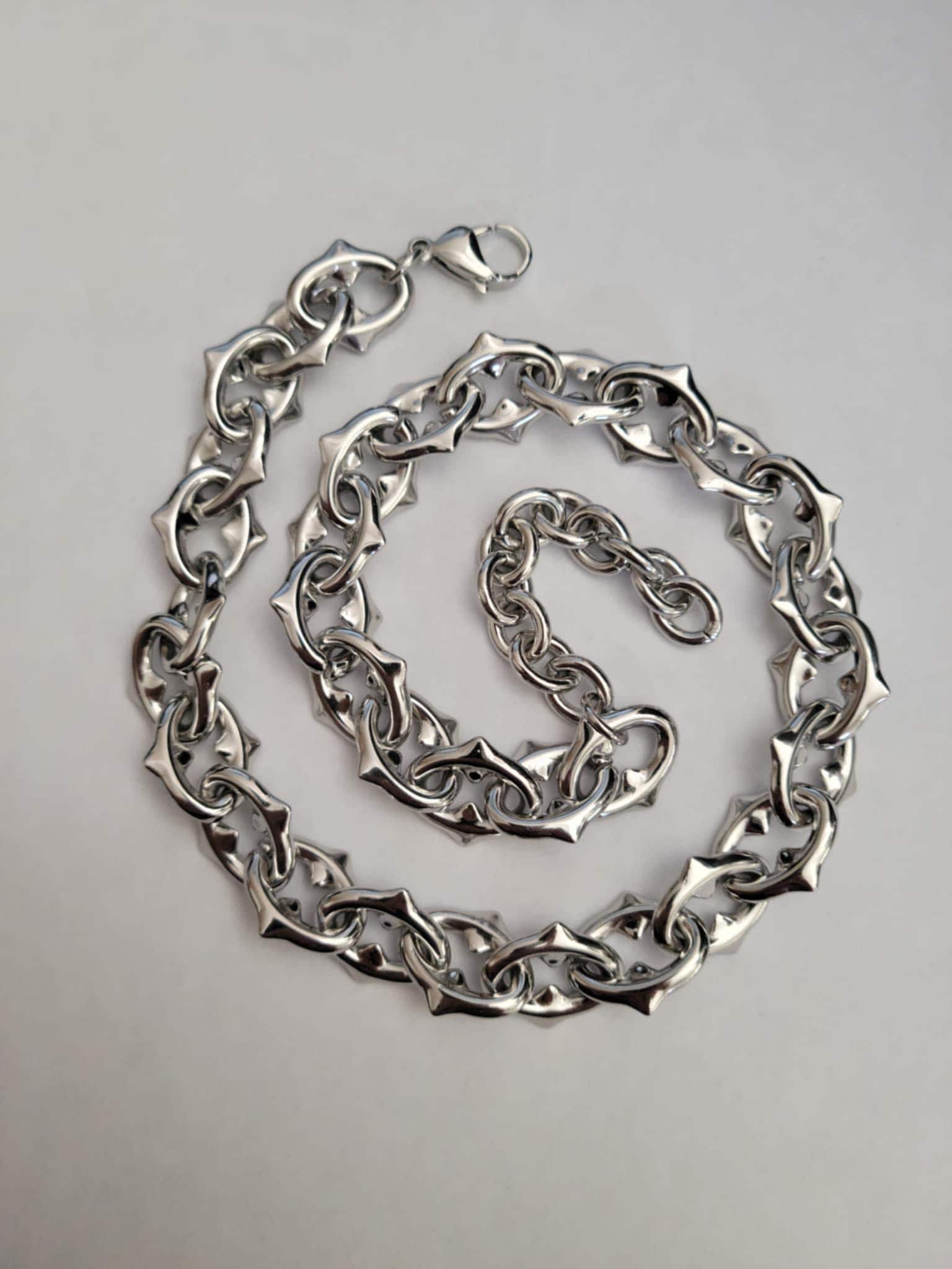 Chaîne Chrome Hearts En Argent Sterling 925 - Occasion Très Bon état
