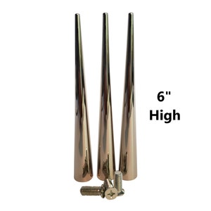 very long Cone spikes . 6" screw back spikes.Punk, Gothic, Biker, Cosplay, Leather jewelry and accessories,garment decoration