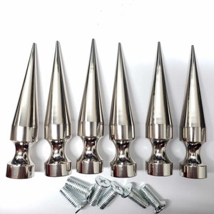 Spikes,Screw back spikes,Tree spikes,big size 3.75&quot; x 0.74&quot; light Aluminum spikes,Punk,Gothic,Biker,Cosplay,for leather Jewellry,AAA quality