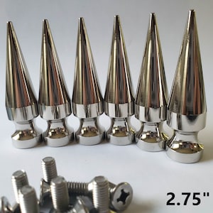 Spikes,Screw back spikes,Tree spikes,big size 2.75&quot; H x 0.74&quot; W,Punk,Gothic,Biker,Cosplay,for leather Jewelry,AAA quality
