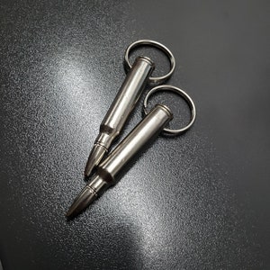 2 Key chain with real .223 caliber bullet.Punk Gothic Biker Cosplay