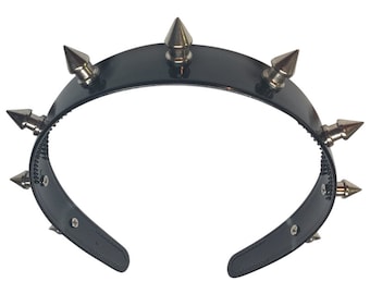 Punk Gothic Biker Fetish Plastic Head Band with spikes