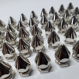 Faceted tree spikes.Screw back spike 0.55&quot; x 0.36&quot;.Punk, Gothic, Biker, Cosplay, Leather jewelry and accessories,garment decoration
