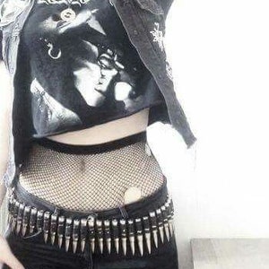 Bullet belt,Punk belt,Gothic Belt,Punk fashion,Gothic Fashion,Cosplay belt,Costume belt,Army costume,.223 caliber bullet belt,bandoleer image 6