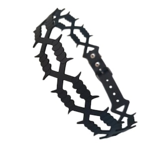 Barbed wire Choker laser cut , Punk Gothic Biker jewelry