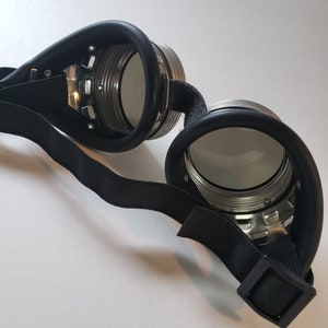 Vintage aluminum goggles , cyber Gothic Bikers Burning man zdjęcie 7