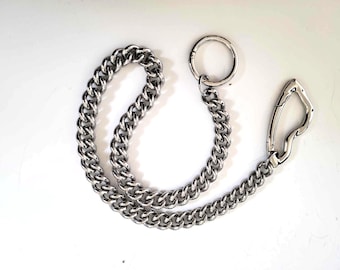 Jeanskette, Brieftaschenkette, abgerundete Panzerkette, Schlüsselanhänger, Alles aus Edelstahl, Punk-Kette, Biker-Kette, Gothic-Outfit, Hosenkette, Metallabnutzung