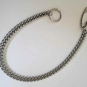 Jean chain,wallet chain,Chunky rounded Curb chain,Key chain,All Stainless Steel,Punk chain,Biker chain,Gothic outfit,Pants chain,Metal wear image 8
