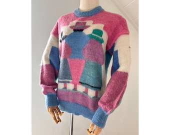 Maglione vintage peruviano in lana di alpaca S/M