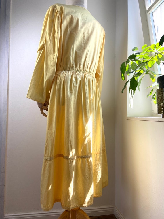 Vintage Betty Barclay yellow cotton dress M/L - image 7