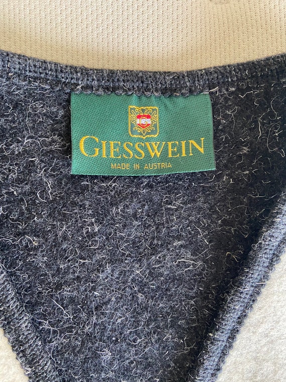Vintage Austrian dirndl trachten wool gilet vest M - image 5
