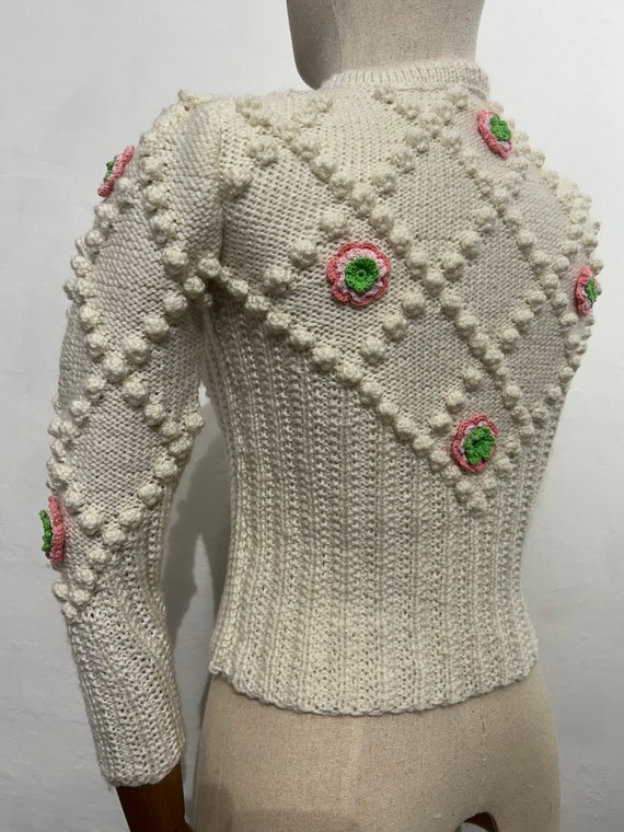 Vintage hand knitted austrian dirndl trachten pop… - image 5