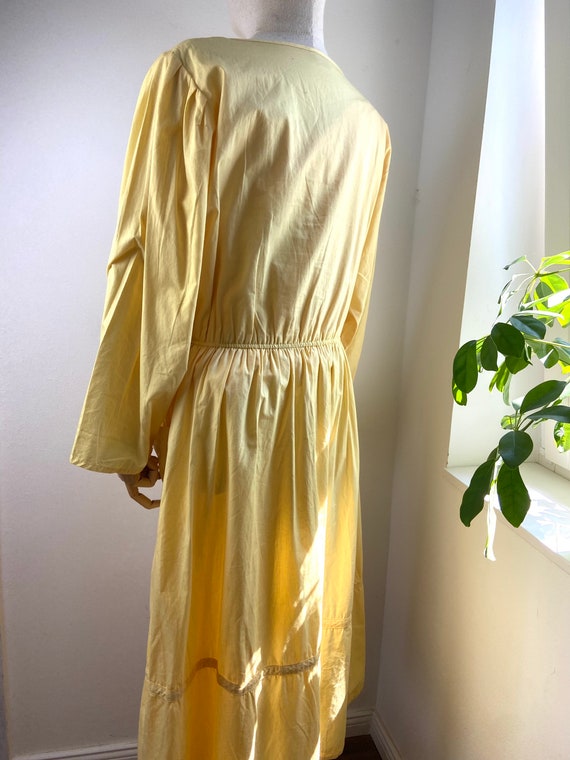 Vintage Betty Barclay yellow cotton dress M/L - image 9