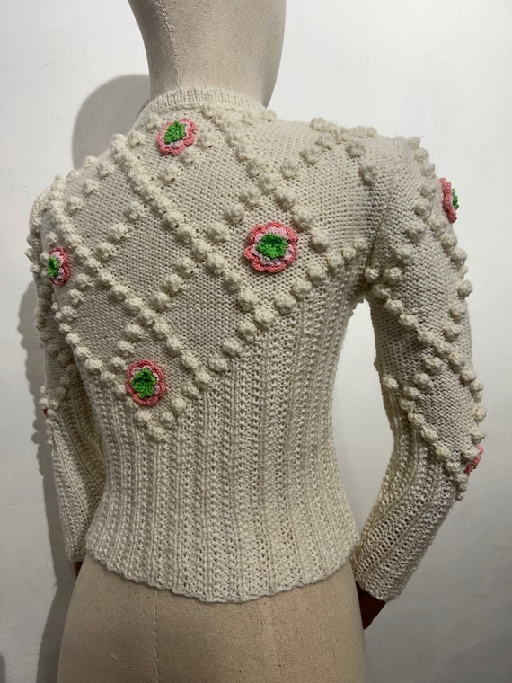 Vintage hand knitted austrian dirndl trachten pop… - image 6