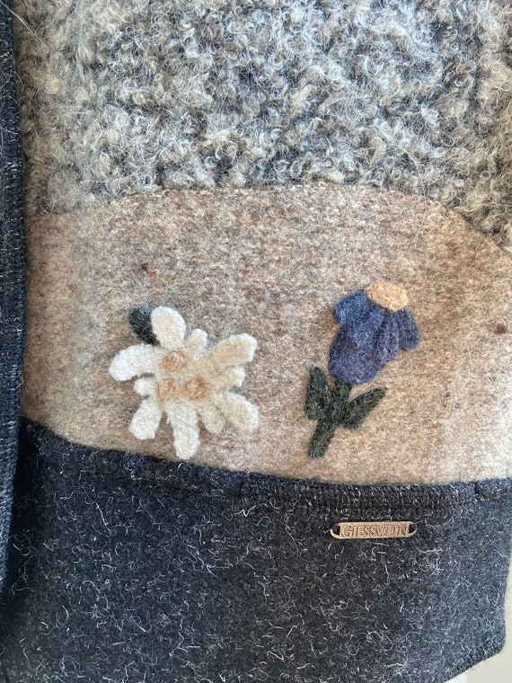 Vintage Austrian dirndl trachten wool gilet vest M - image 3
