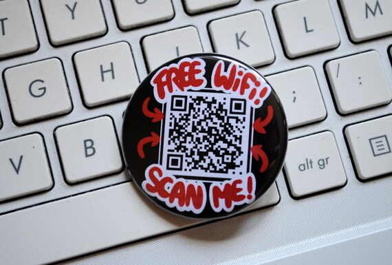 Free WIFI Button Pin / Etsy