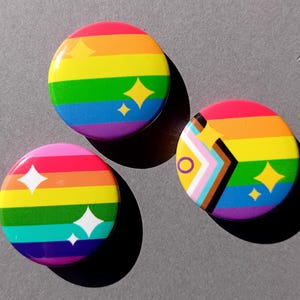 Rainbow Flags Mini Buttons [25mm]