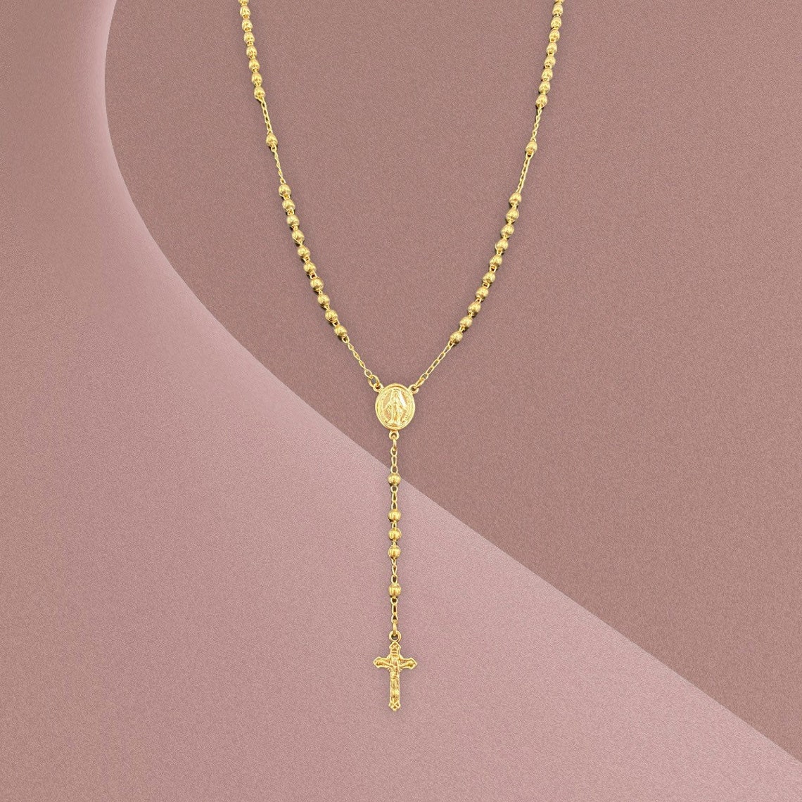 Rosary Necklace Women Rosary Chain Necklace Rosary Style Etsy