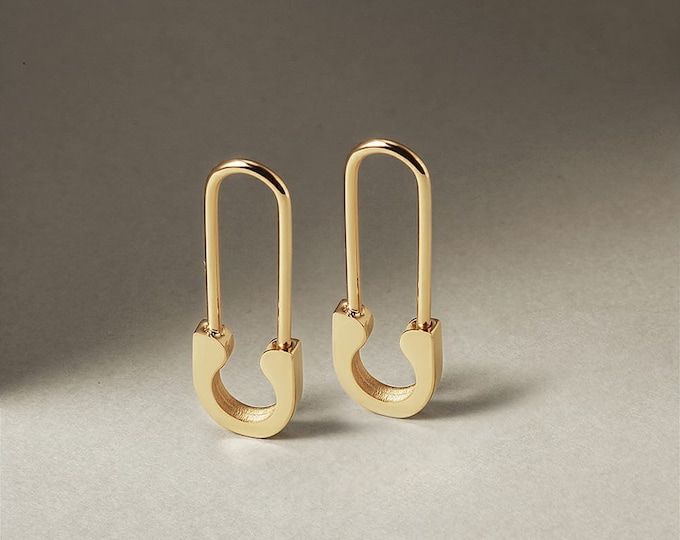 Safety Pin Earrings, Gold Safety Pin Earrings, Safety Pin Jewelry Etsy