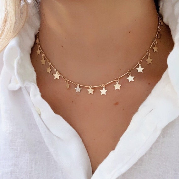 Gold Star Necklace, Star Necklace, Tiny Star Necklace, Gold Necklace 16