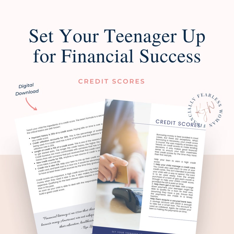 Financial Literacy Ebook for Teaching Your Teenagers Good Etsy