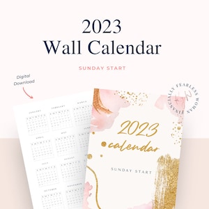 2023 Wall Calendar | Sunday start